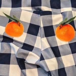 Goldsheep clementine orange navy blue gingham